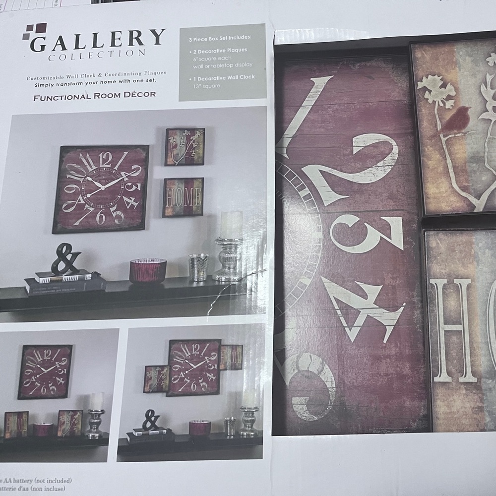 Gallery Collection 3-Piece Wall Decor Set – Rustic & Functional Design